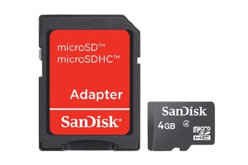 Buy SanDisk 4GB Mobile MicroSDHC Class 4 Flash Memory Card With Adapter ...