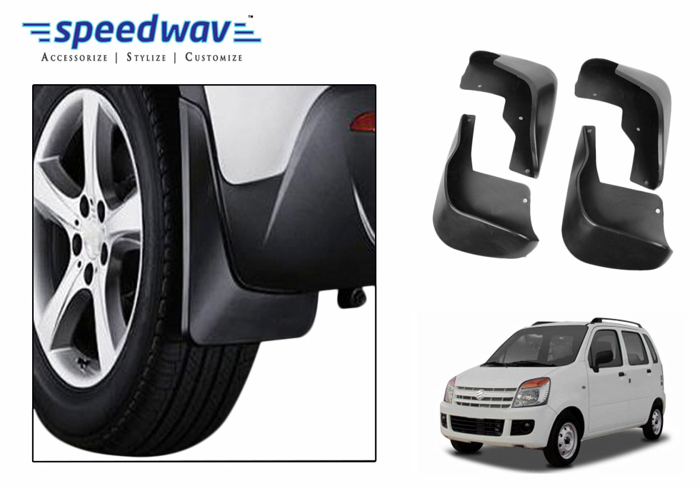 Speedwav Car Mud Flaps For Maruti Wagon R 2010 Set Of Four Pieces