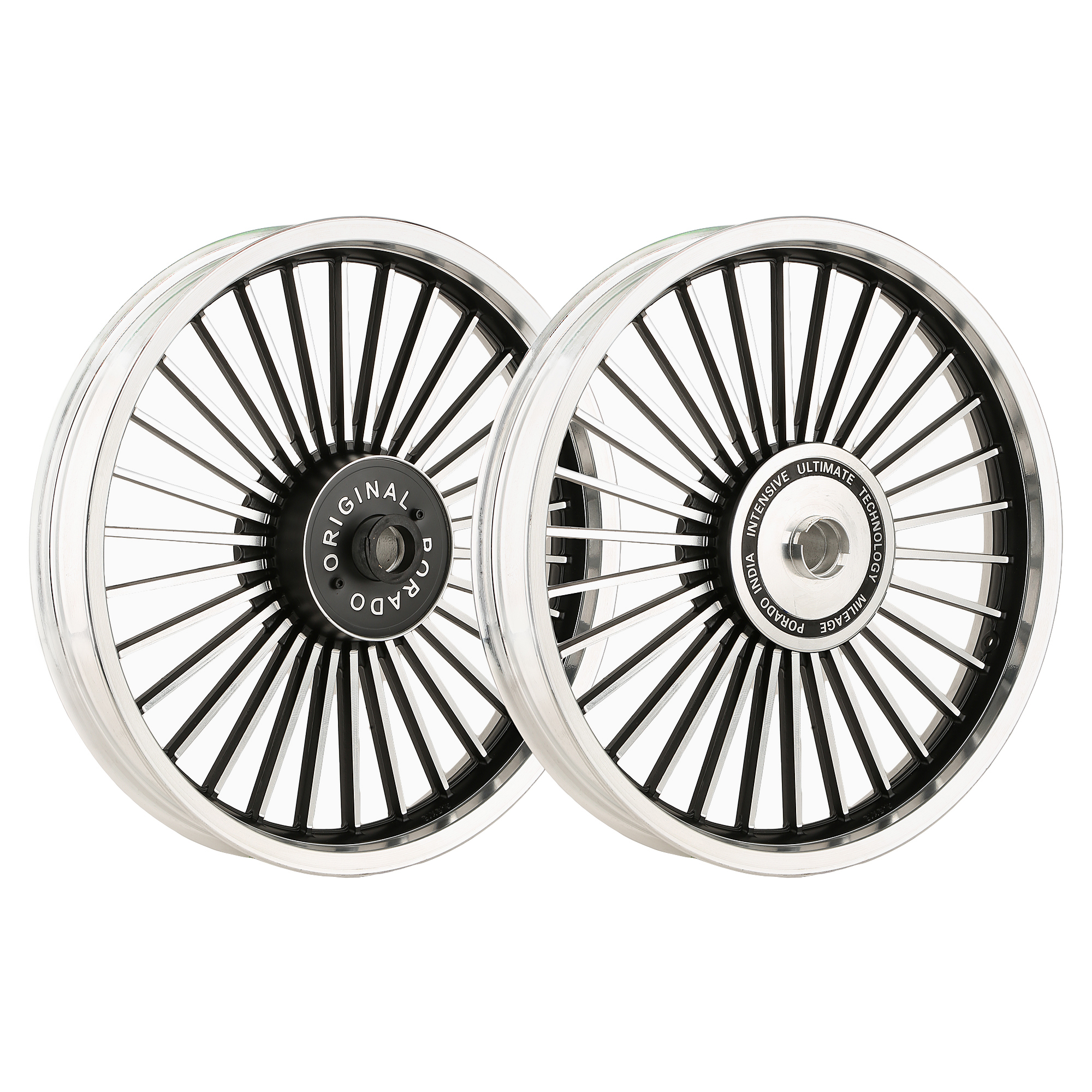 Buy Autofy Porado 30 Spokes Chrome Alloy Wheels for Royal Enfield