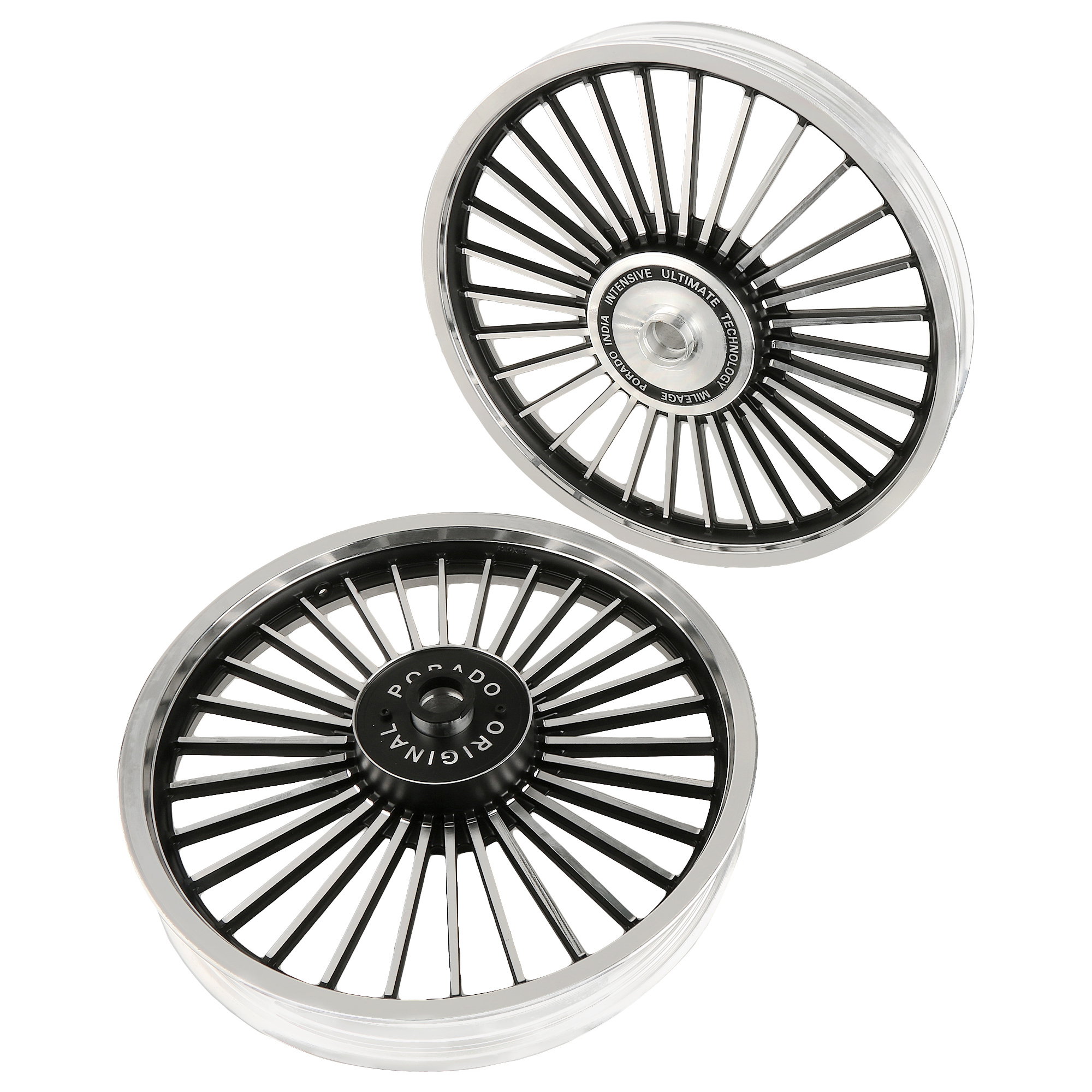 Buy Autofy Porado 30 Spokes Chrome Alloy Wheels for Royal Enfield