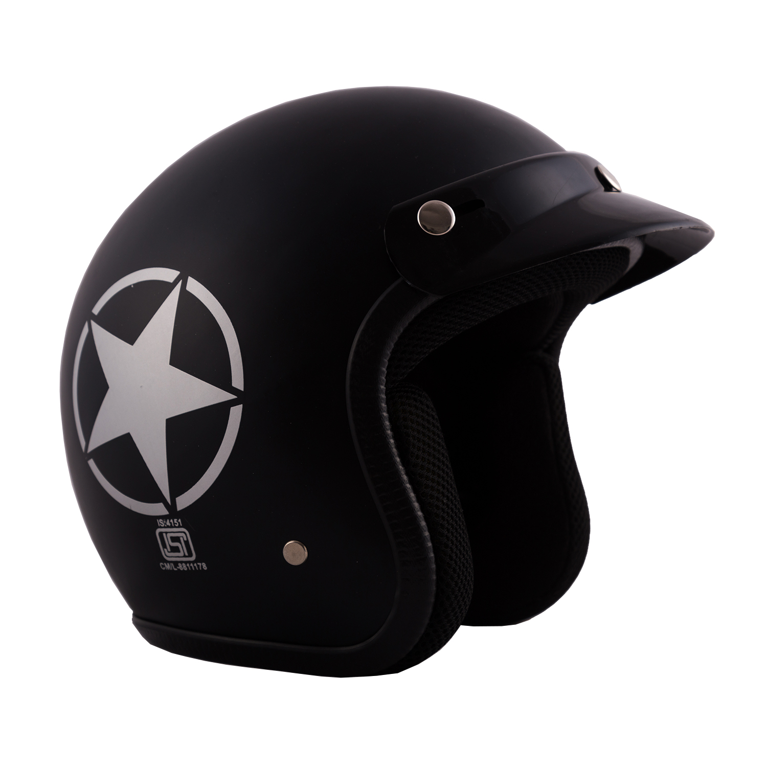 Buy Autofy O2 Black Grey Star Front Open Helmet Online @ ₹999 from ...