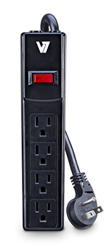 Buy V7 SA0404B-8N6 Home/Office Surge Protector (4 Outlets, EMI-/RFI ...