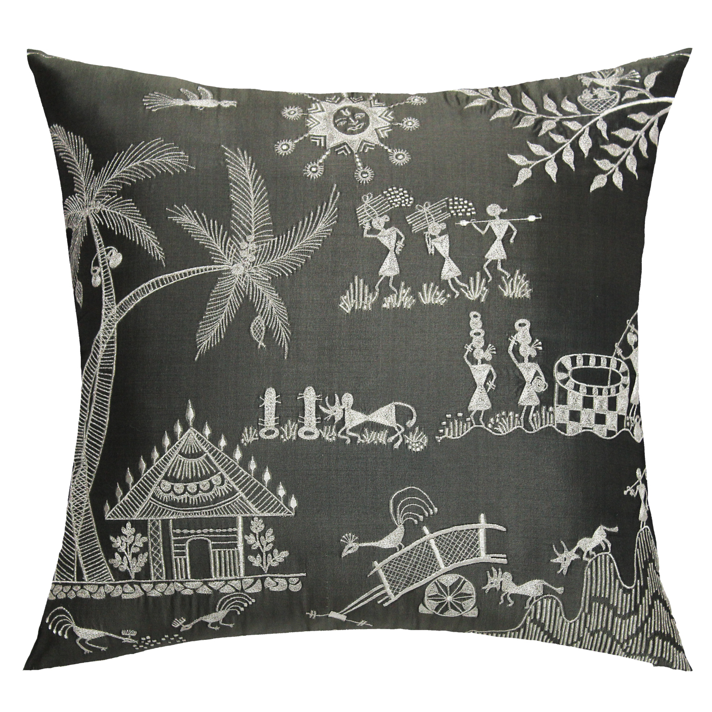 Pack Of 2 Warli Cushion Cover