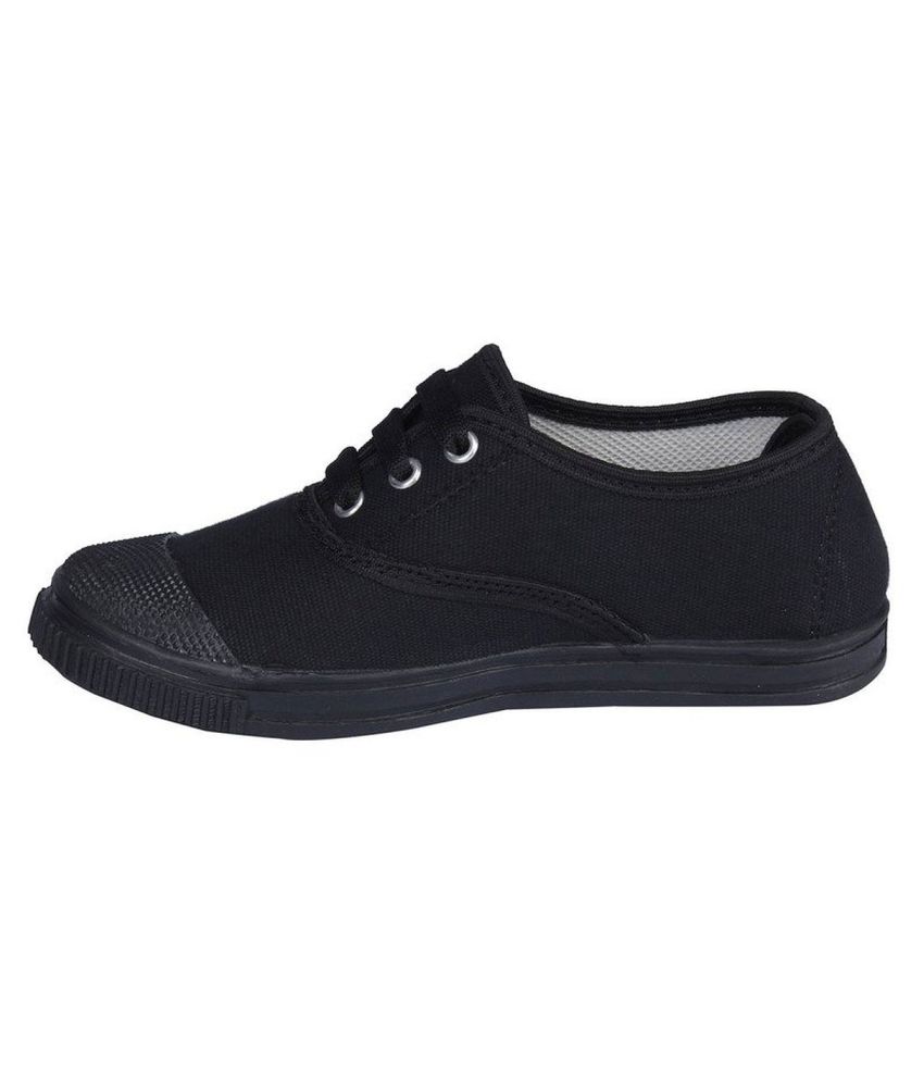 black canvas shoes for school