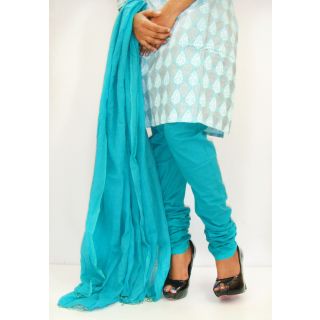 sky blue colour churidar material