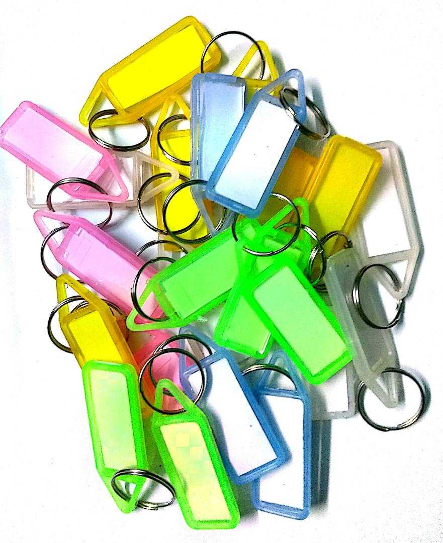 Buy Assorted Key Tag Label Keychain, Pack Of 50 Online ₹145 from