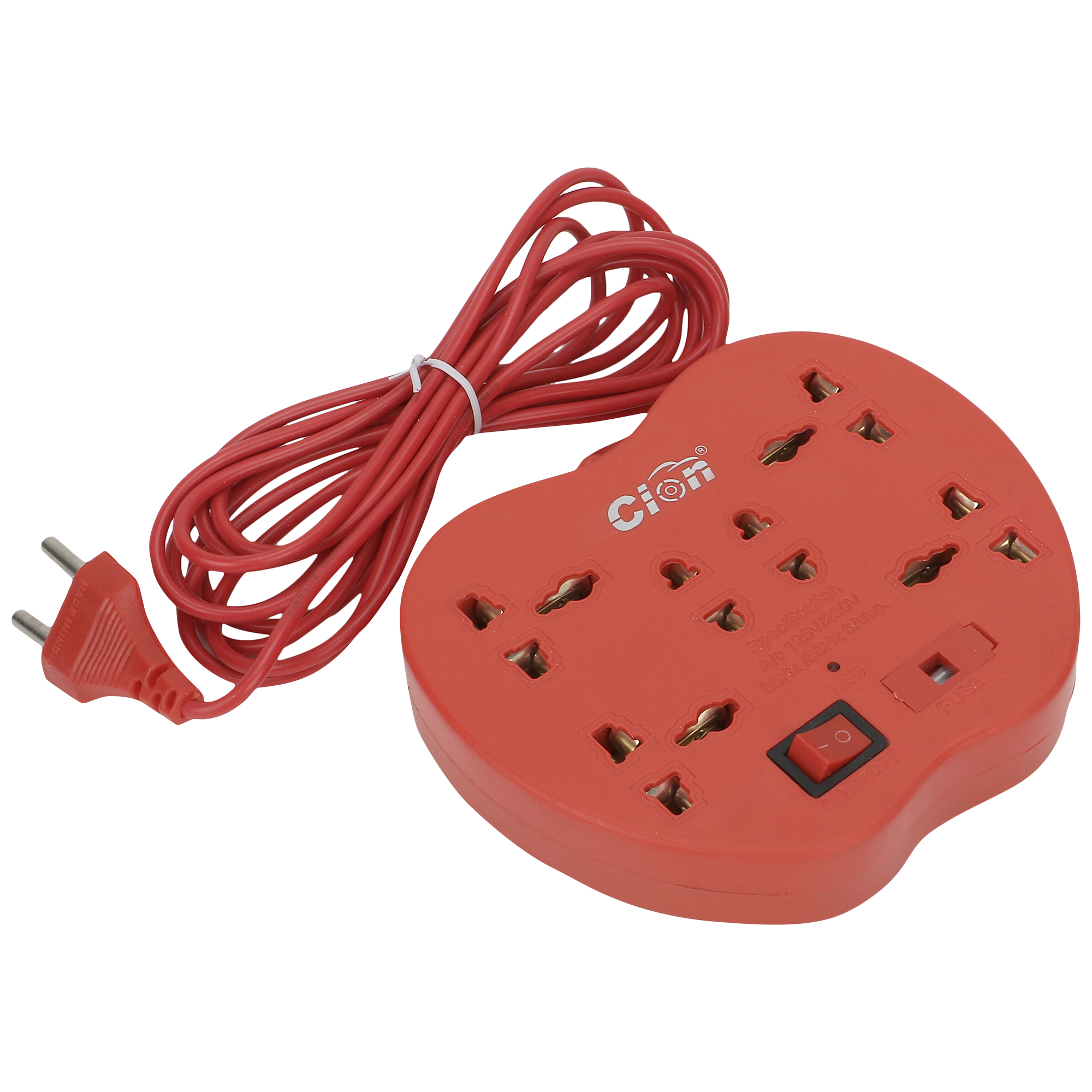Buy Cion Apple Power Strip 6 Sockets Extension Board with 1 Switch and