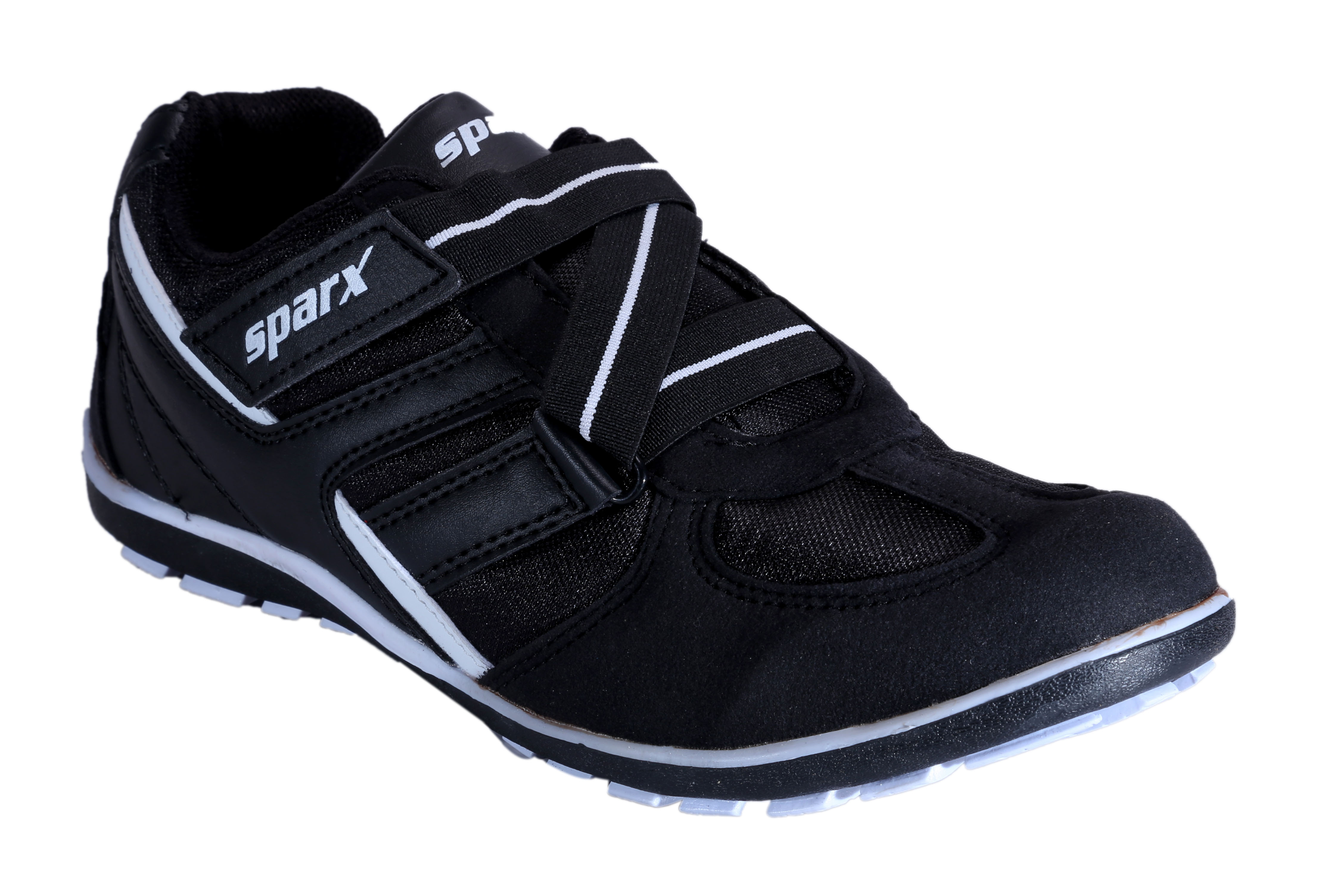 sparx men's black & white sneakers sm 323