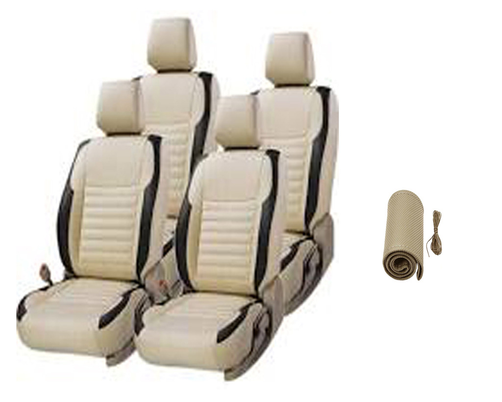 Buy Musicar Maruti Ciaz Beige Leatherite Car Seat Cover with 1 Year