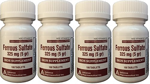 Buy Ferrous Sulfate Iron Supplement 325 Mg 5gr Generic For Feosol Red Tablets 100 Tablets Per