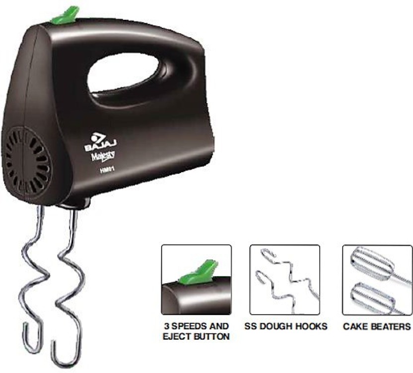 Buy Bajaj Majesty HM01 Hand Mixer (Black) Online ₹1919 from ShopClues