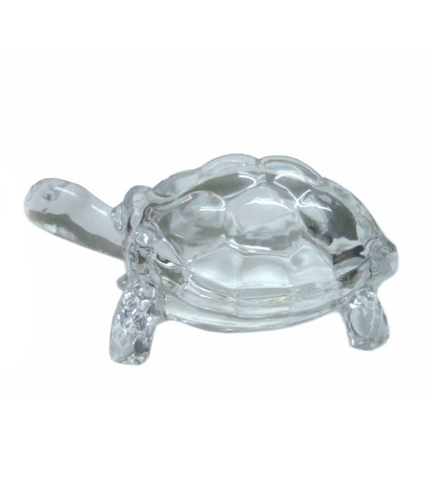 Buy Crystal Clear Glass Tortoise Kachua/Fengshui Kachua For Happiness ...