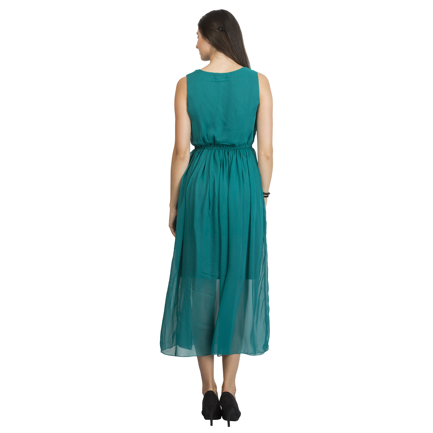 Buy Green Solid Women's Casual Dress Online @ ₹360 from ShopClues