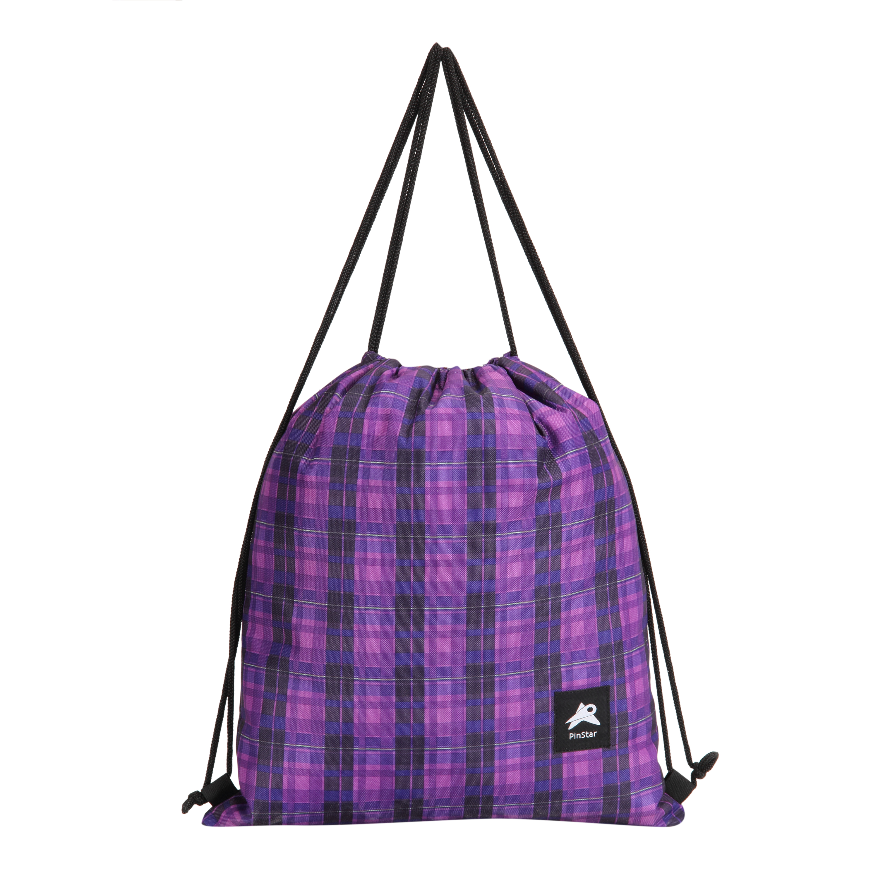 PinStar Zynga String Backpack Tartan Purple XL