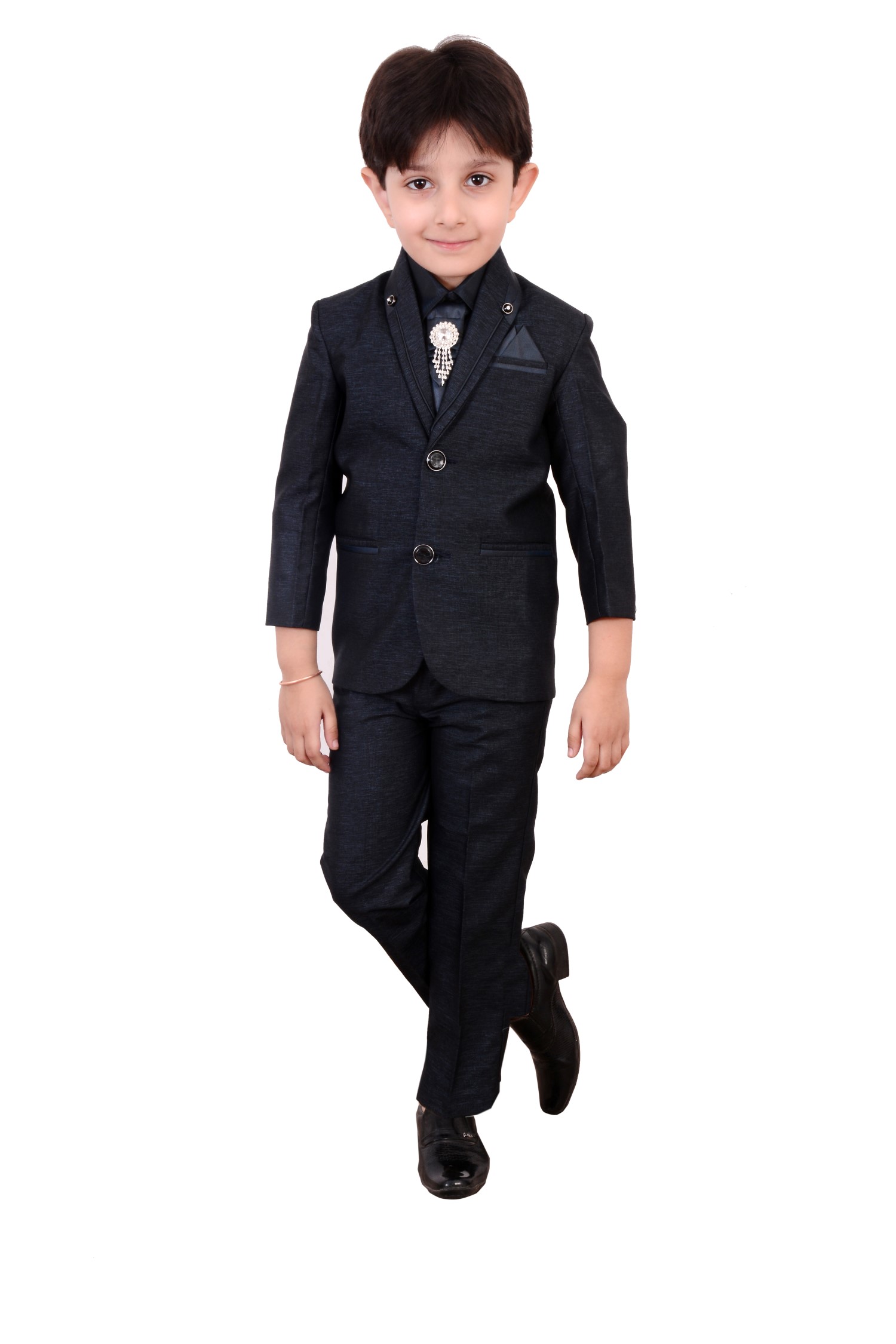 Buy Boys Coat Suit with Shirt Pant and Tie Kids Wear by Arshia Fashions ...