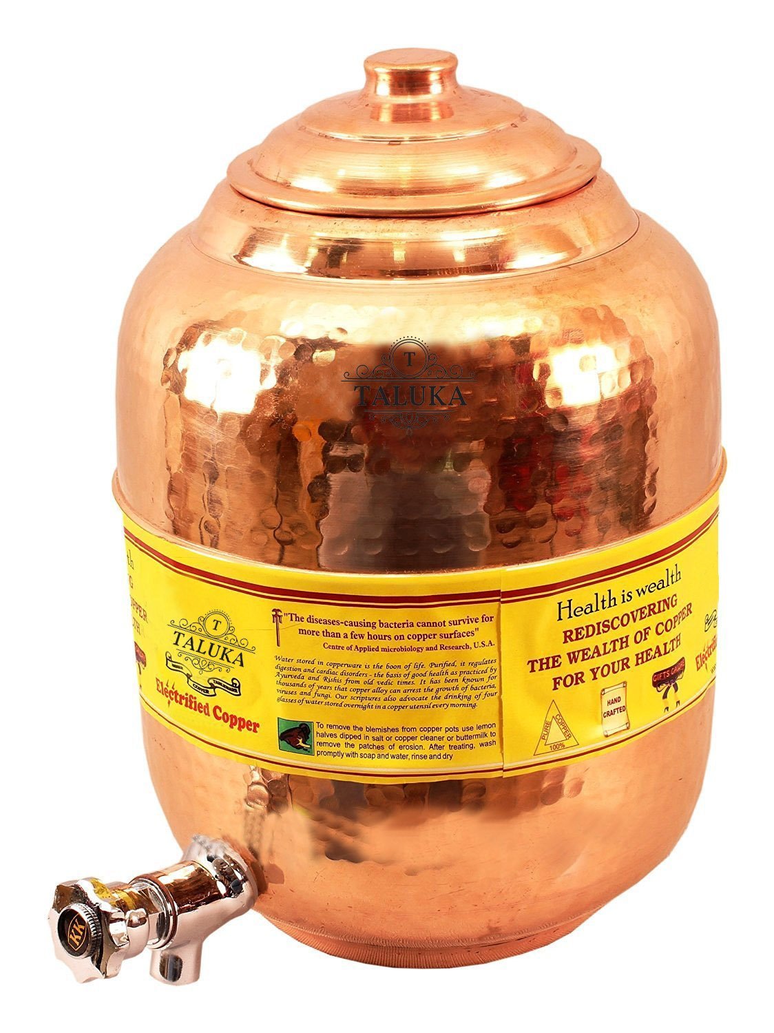 Buy Taluka (Dia6 x Height14 Inches) Handmade Healthy Pure Copper