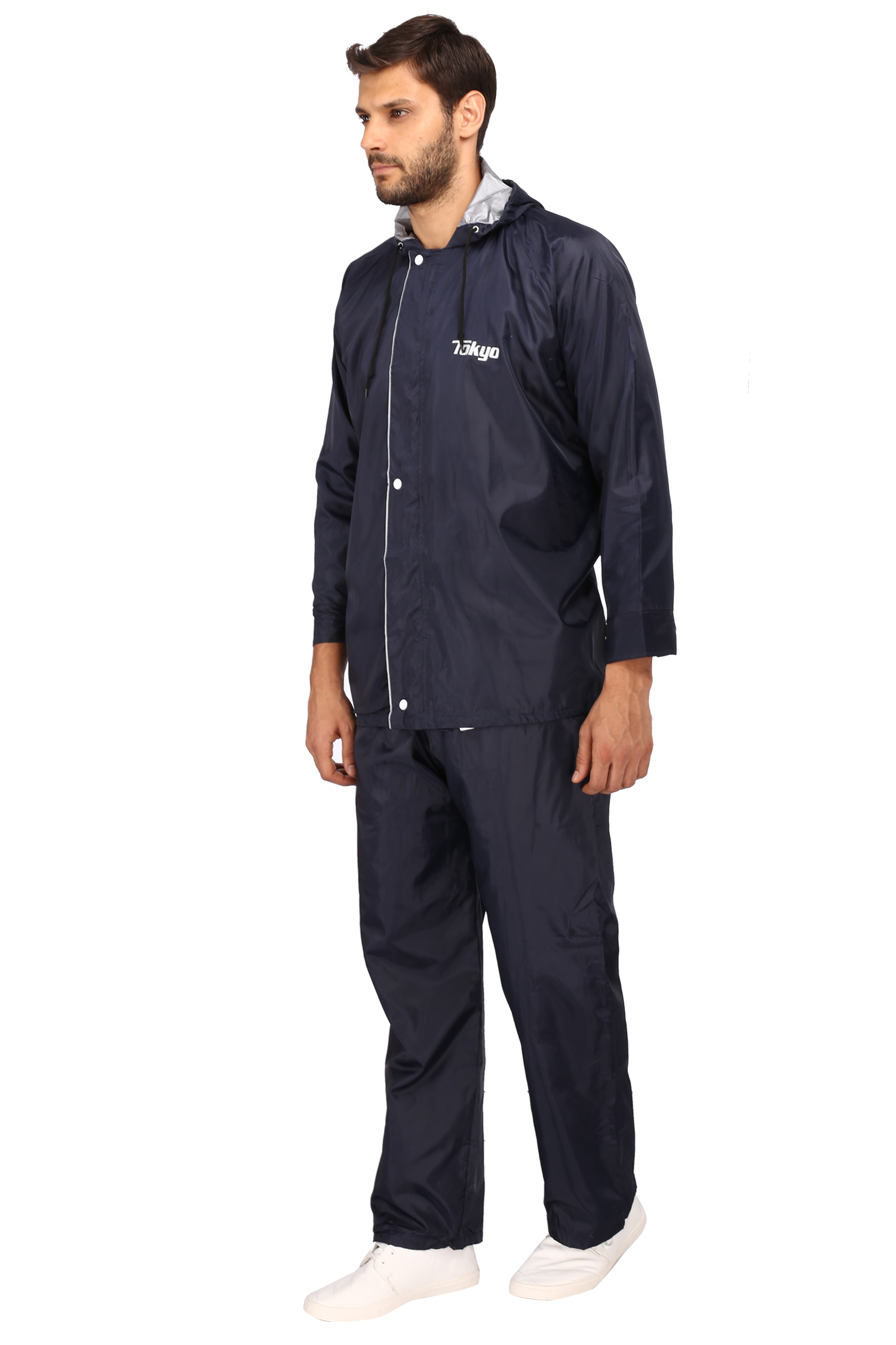 Buy TOKYO High Quality Double Layer Black Unisex Raincoat By PANAZONE E