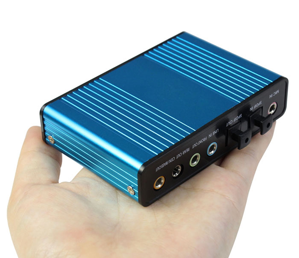 USB 6 Channel 5.1 Audio External Optical Sound Card Adapter For PC
