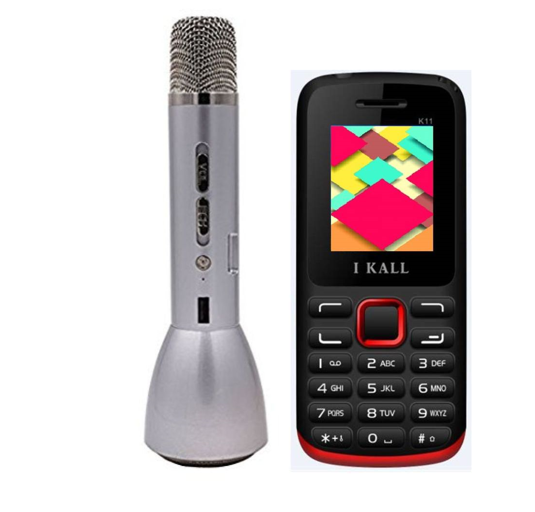 IKALL Wireless Bluetooth Multi Functional Mike Speaker With Mobile Phone Combo , Recievers and