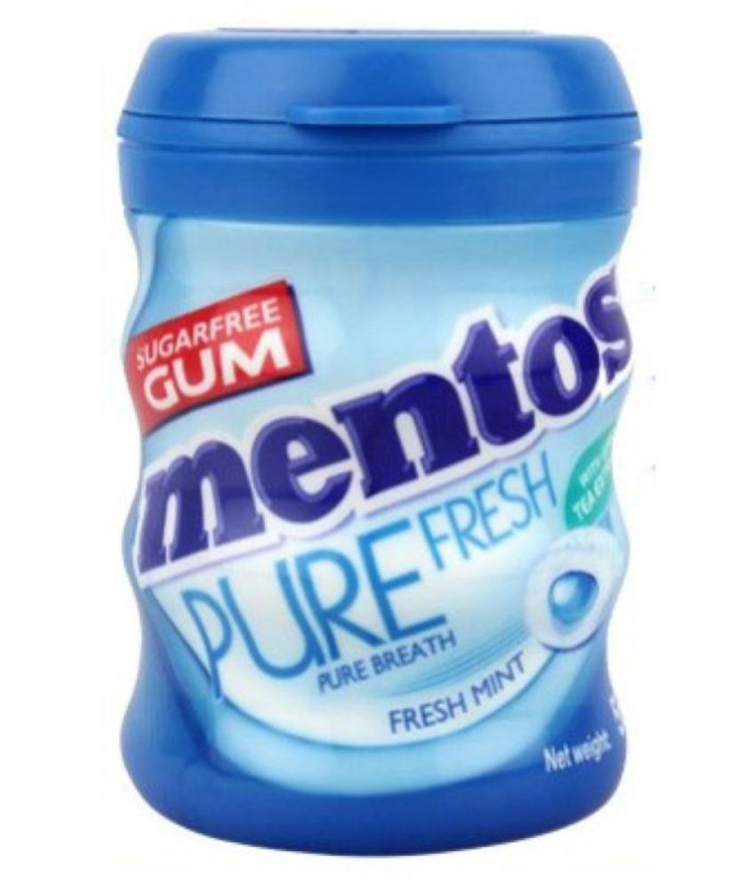 Buy Mentos Pure Fresh Spearmint Sugar Free Gum Bottle 56 G (Pack Of 2 ...