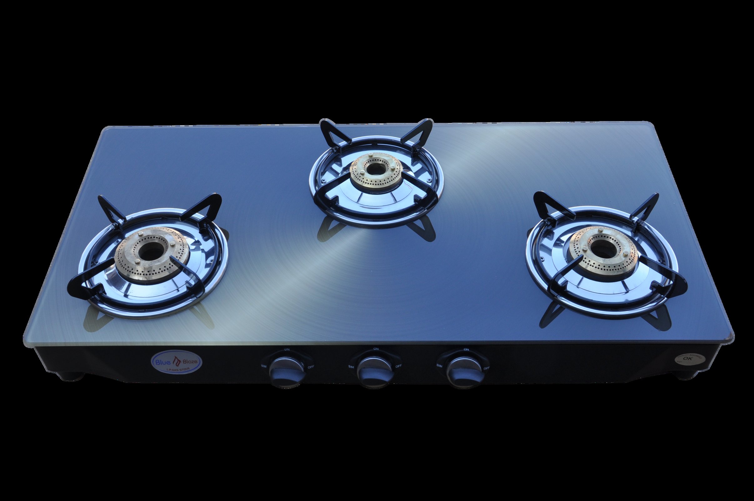 3 Burner Glass Top Gas Stove