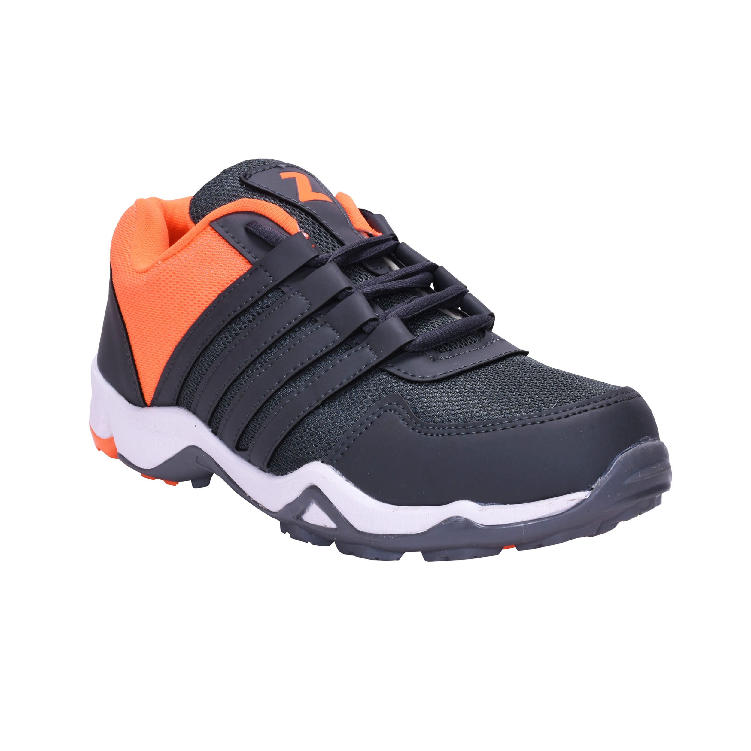 Buy GliZt Dark Grey Orange Casual Gym Sports Running Shoes Online ...