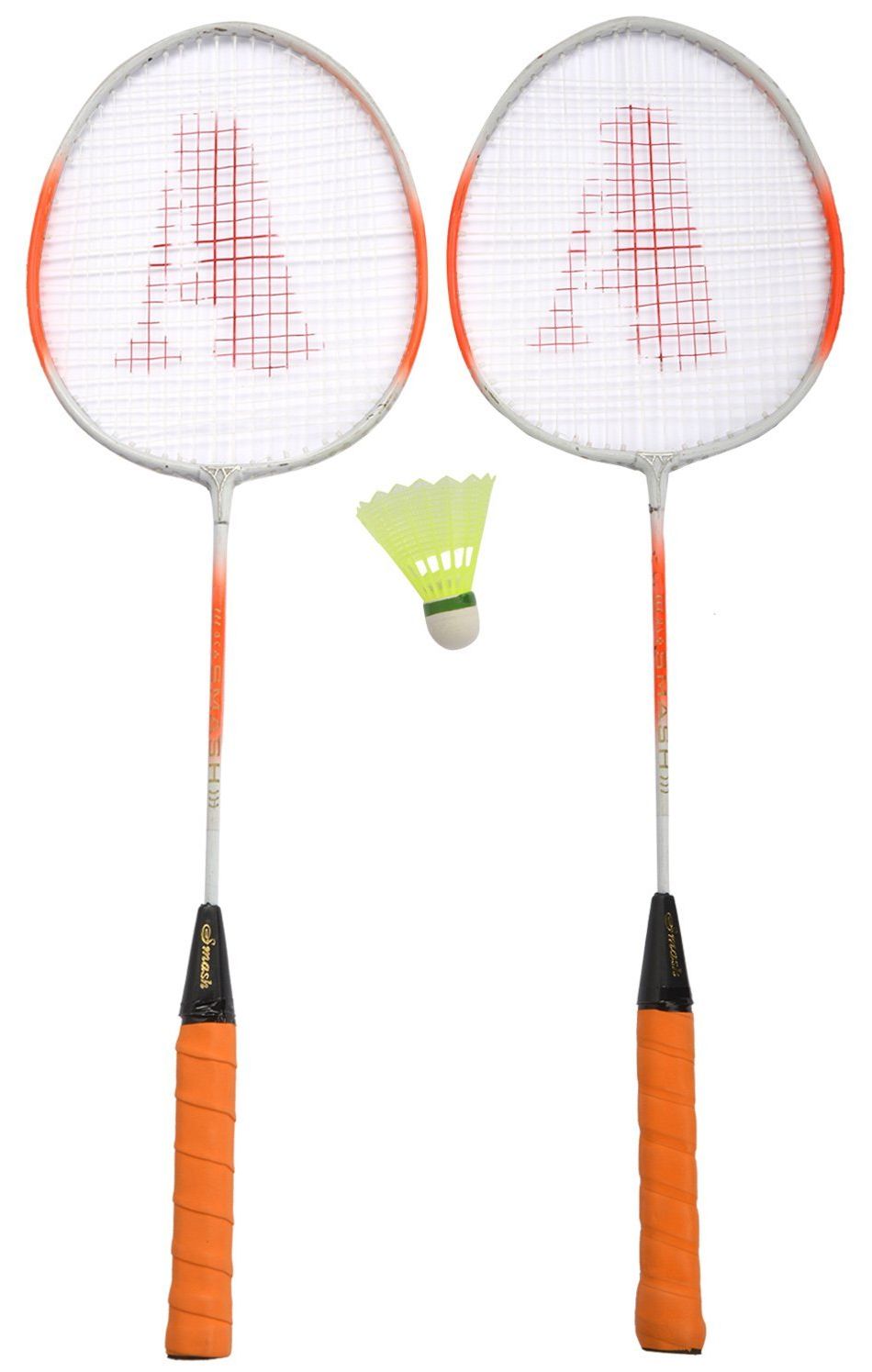 Buy AS - SMASH - Badminton Racquet Set of 02 (Fabric cover + Shuttle ...