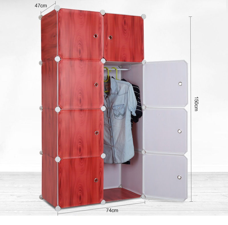 Buy PLASTIC WARDROBE CUPBOARD ALMIRAH LKL68 WC RD Online ₹3299