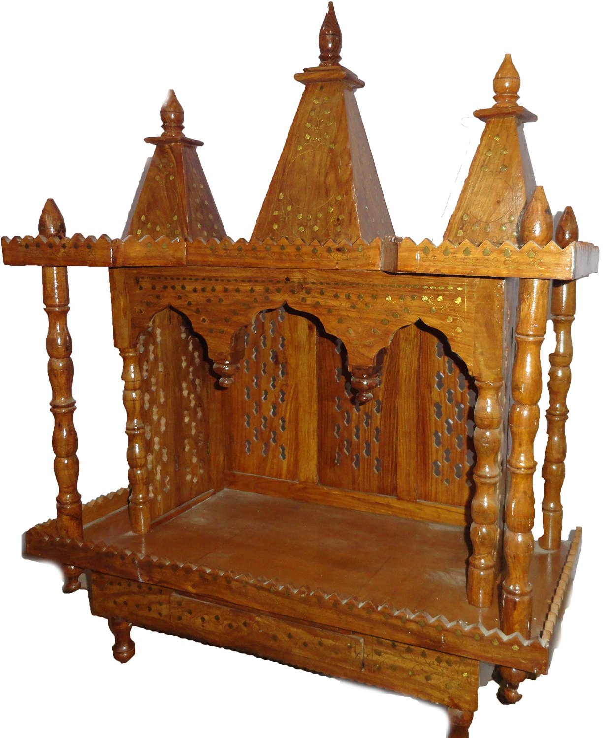 Wooden Temple for Home in Seasoned Sheesham Wood 0173 available at ...