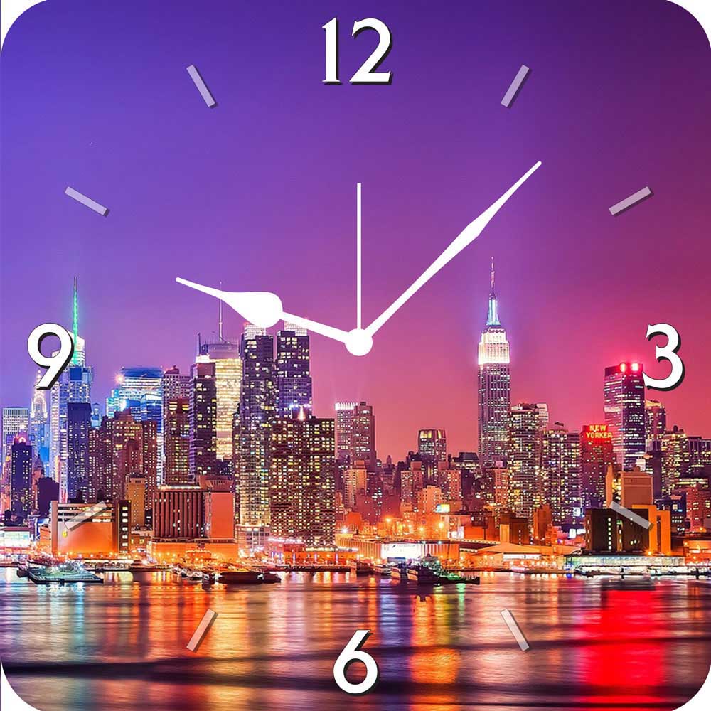 FurnishFantasy Colorful NewYork City Wall Clock WLC0682 In India ...