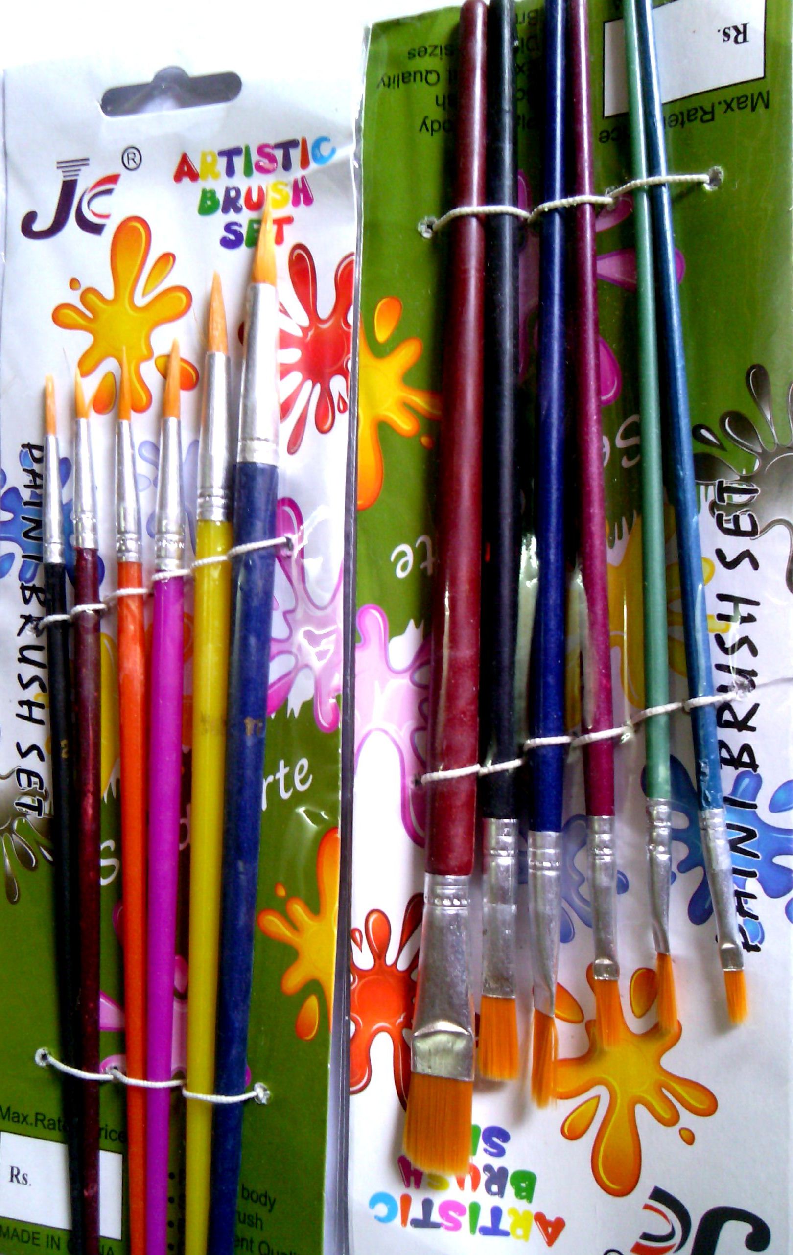 Set of 12pcs Round & Flat Paint Brush