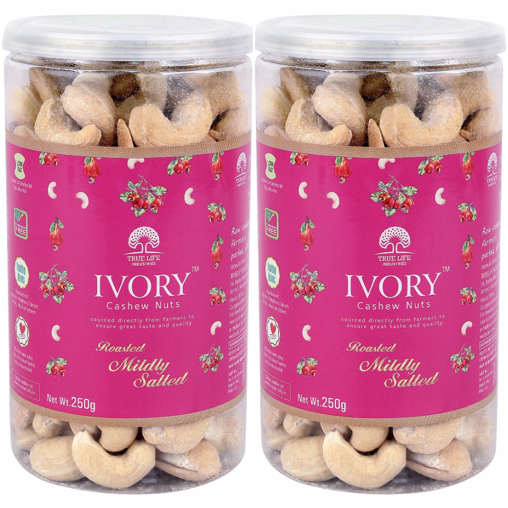 Buy Ivory Combo Pack of Roasted Mildly Salted Cashew Grade SW320 500gm