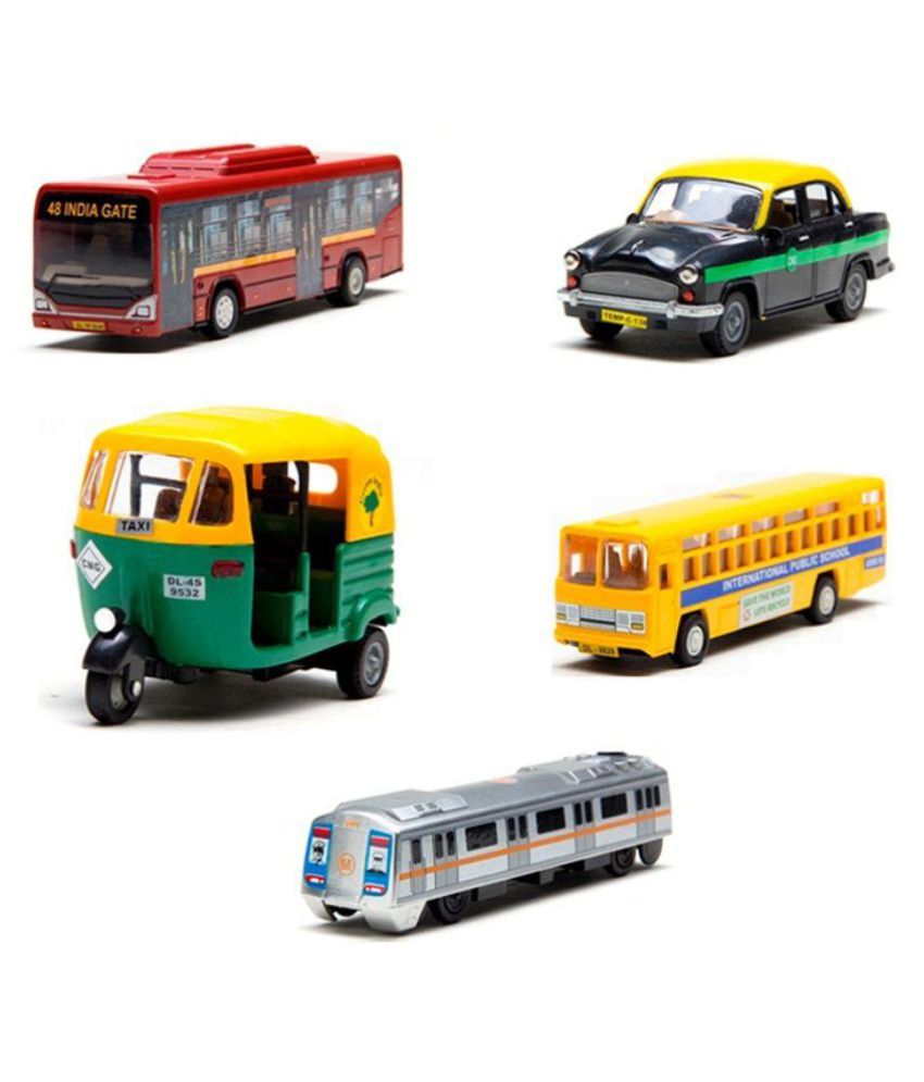 Buy CEMTY COMBO PACK OF 5 PUBLIC TRANSPORT BUS, TAXI, AUTO, TRAIN ...
