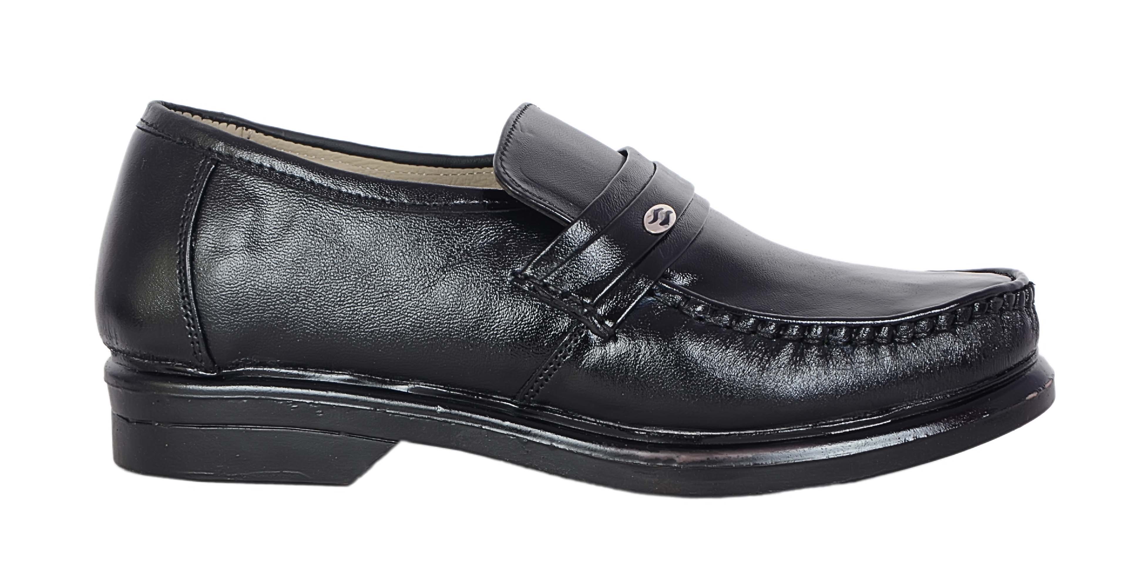 Men's Black Slip On Shoes - Leather main image 0