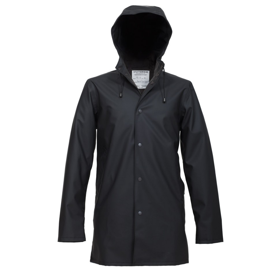 Buy MH Unique Plain Black Long Rain Coat (Standard Size) Knee Length ...