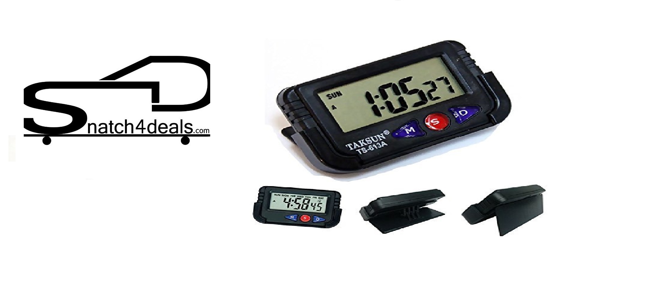 Buy s4d Digital Lcd Alarm Table Desk Car Calendar Clock Timer Stopwatch