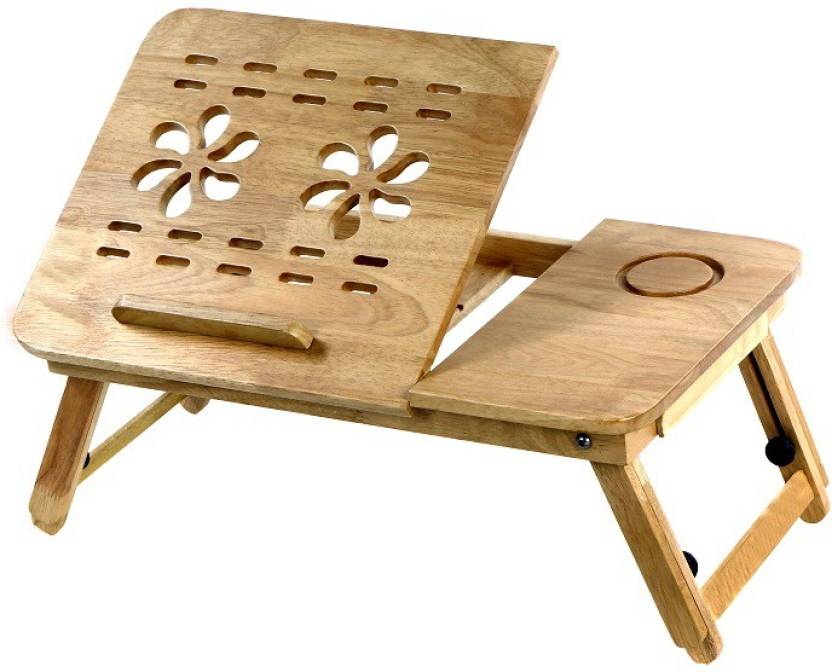 Buy IBS Solid Wood Pportable Laptop Table (Finish Color Natural beige