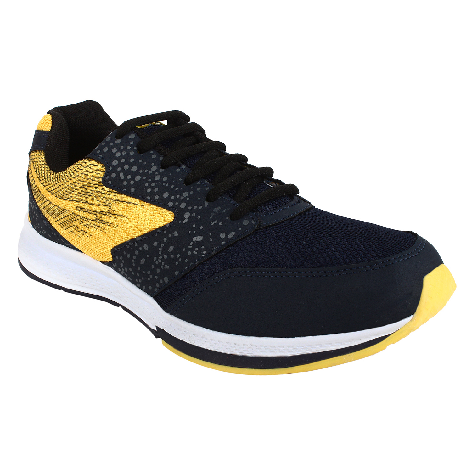 Buy Fuel Mens Navy Yellow Laced Up Running Shoes Online @ ₹799 from ...