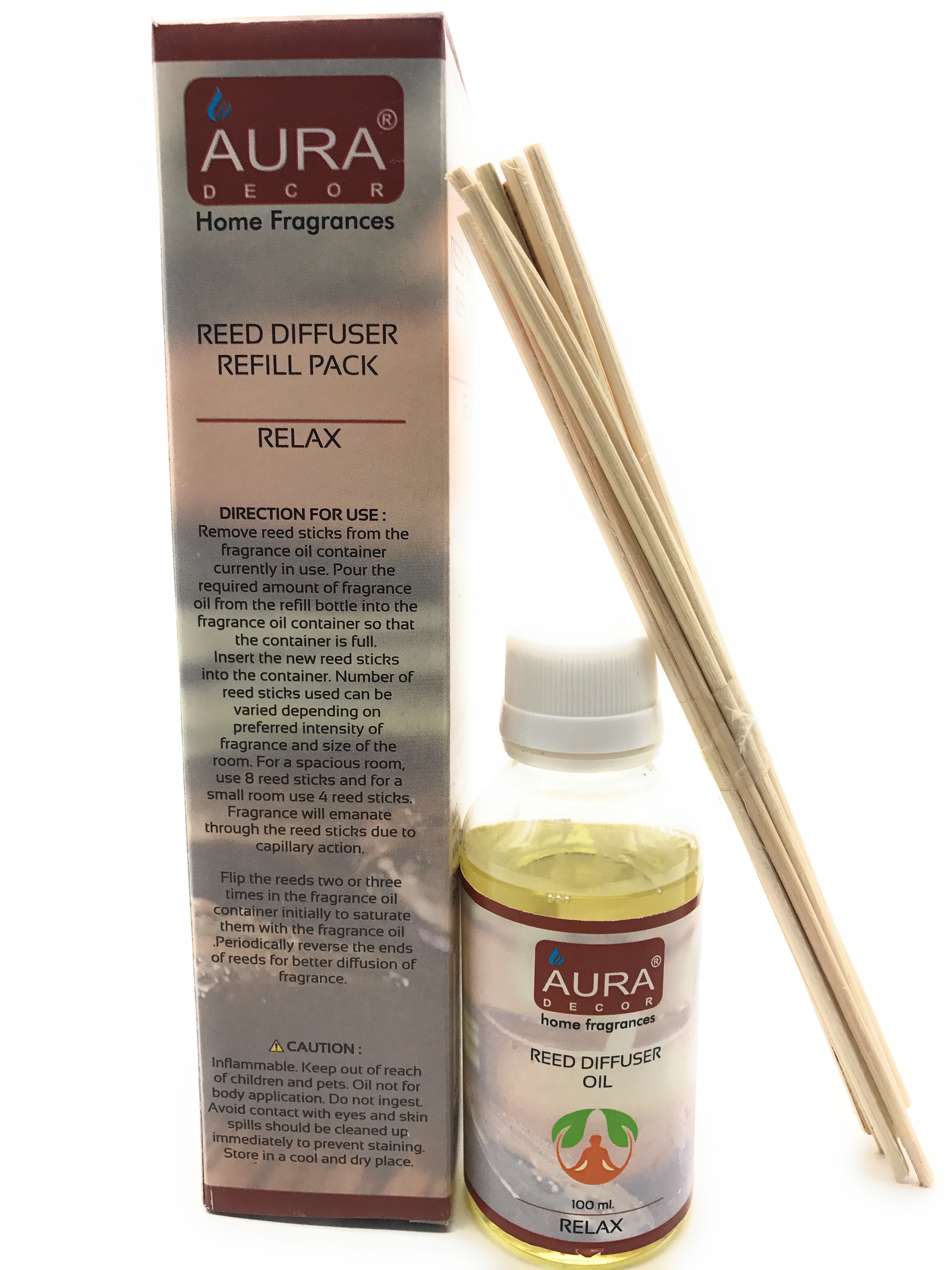 Buy Auradecor Reed Diffuser Refill Pack Includes 100 Ml Reed Diffuser