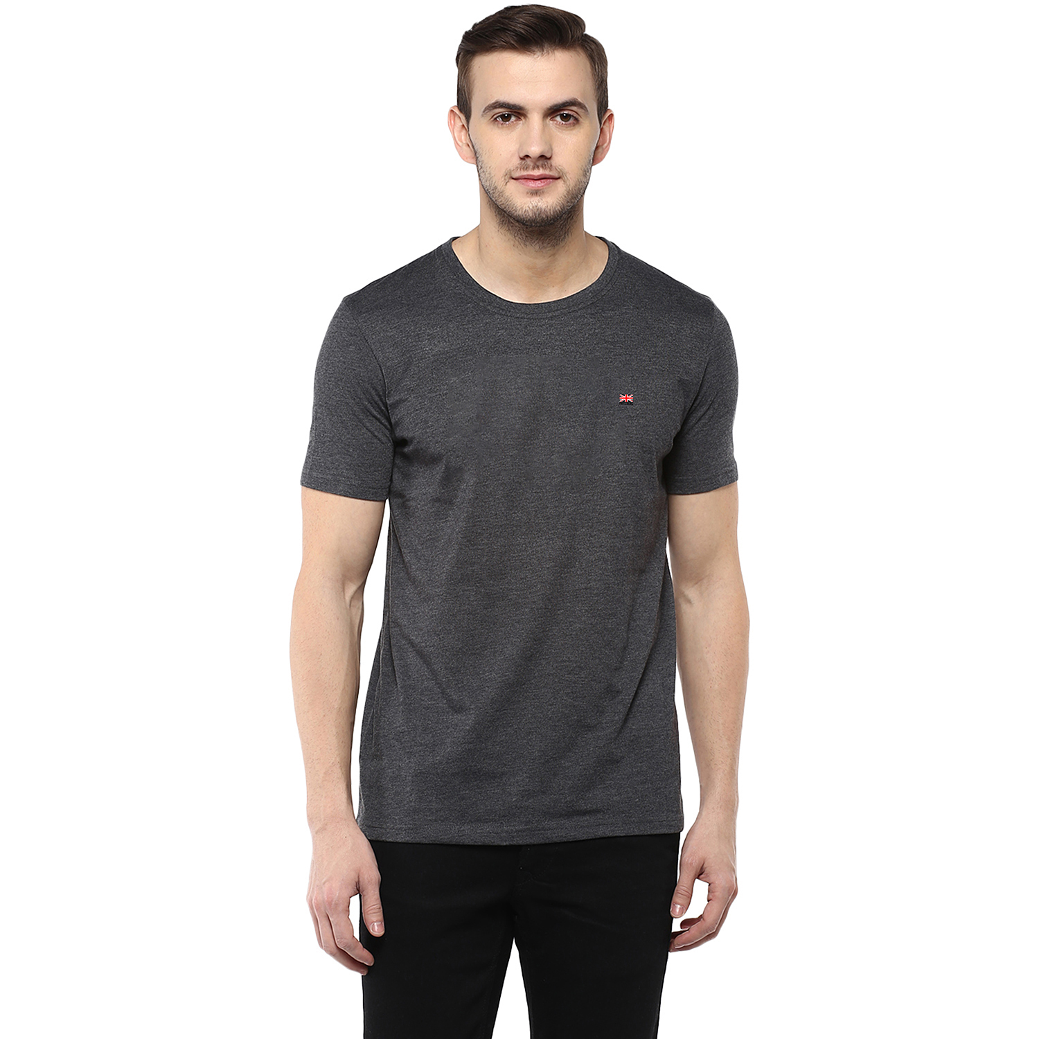 Buy Fritzberg Men's Solid Regular Fit Cotton T-shirt Online @ ₹299 from ...