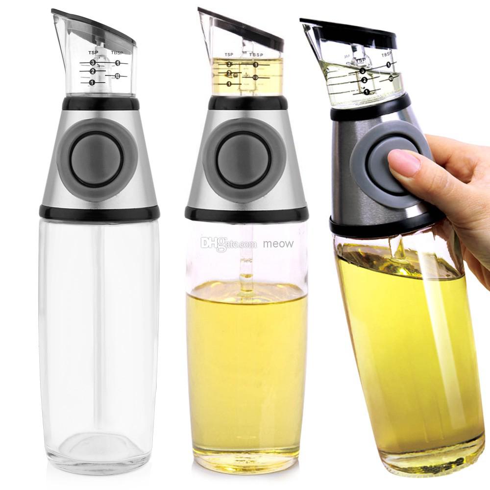 Buy Magikware 500ml Glass Press Measure Oil Dispenser Online ₹399