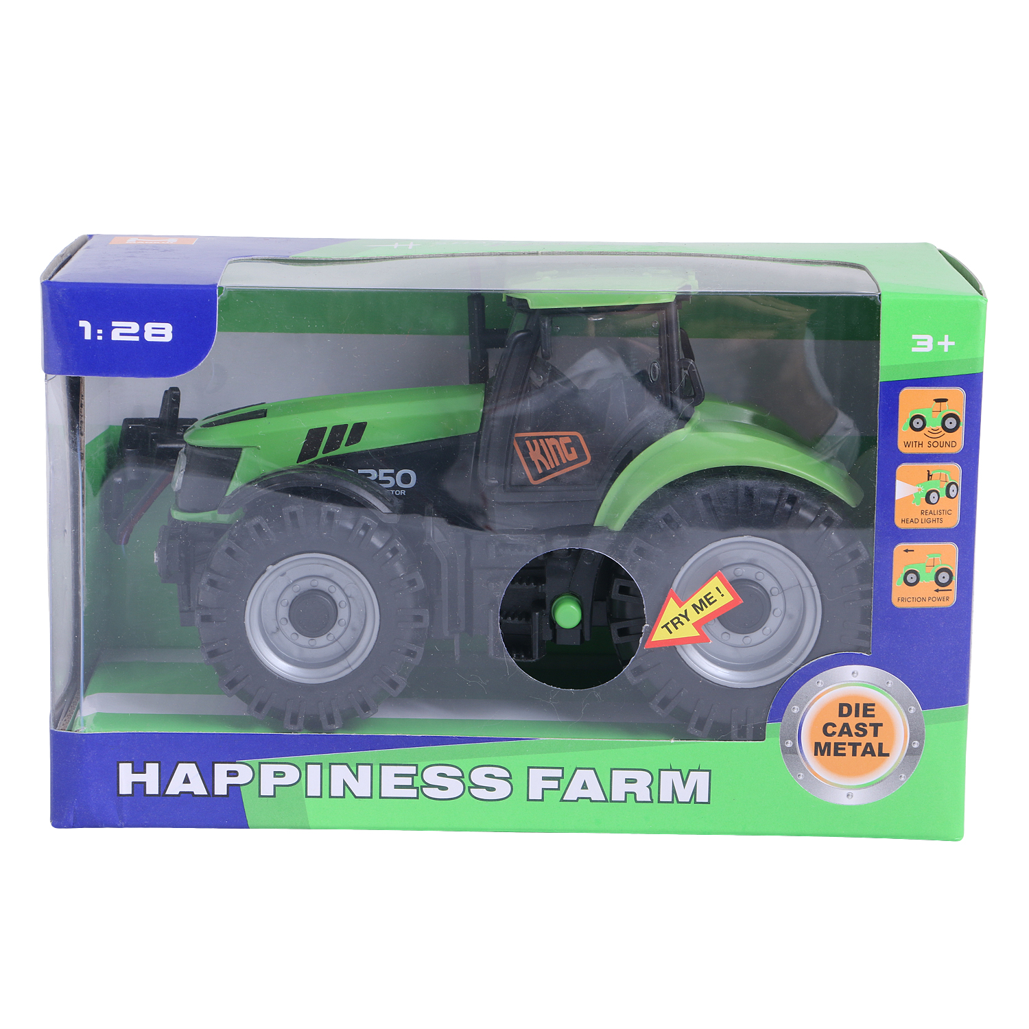 Buy ShopMeFast 128 Scale Model Diecast Metal Farm Tractor Toy For Kids ...