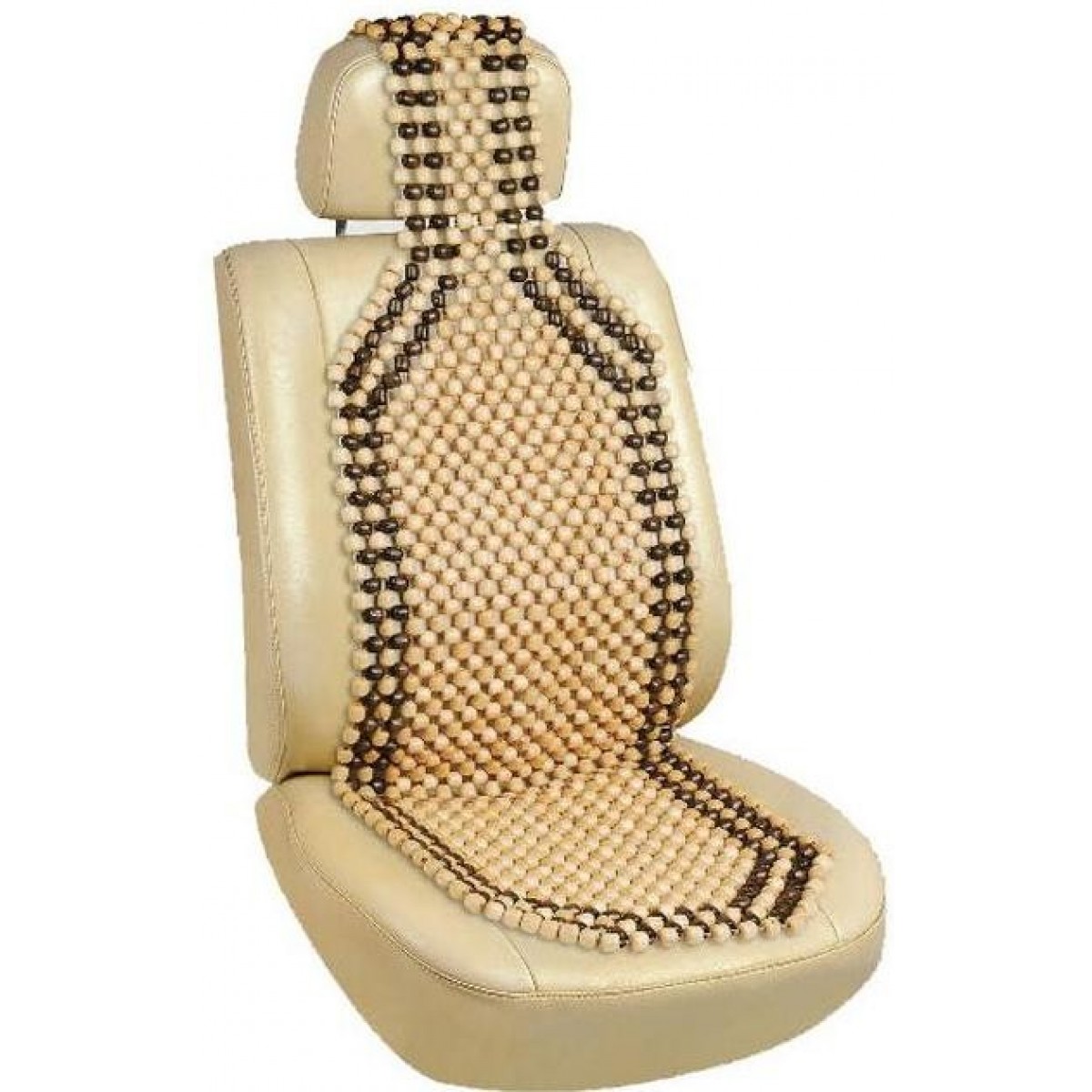 Buy Car Seat Wooden Beads Acupressure Washable + Warranty + Lowest