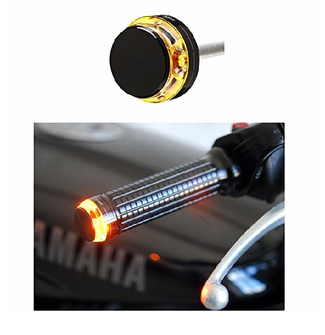 Buy Motorcycle Handlebar End Light Turn Signal LED Plug Strobe Side Indicator. Online ₹550