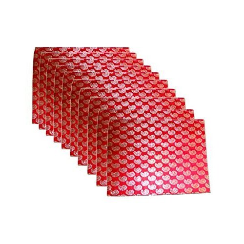 Kuber Industries trade; Saree Cover 12 Pcs Combo In Brocade Red