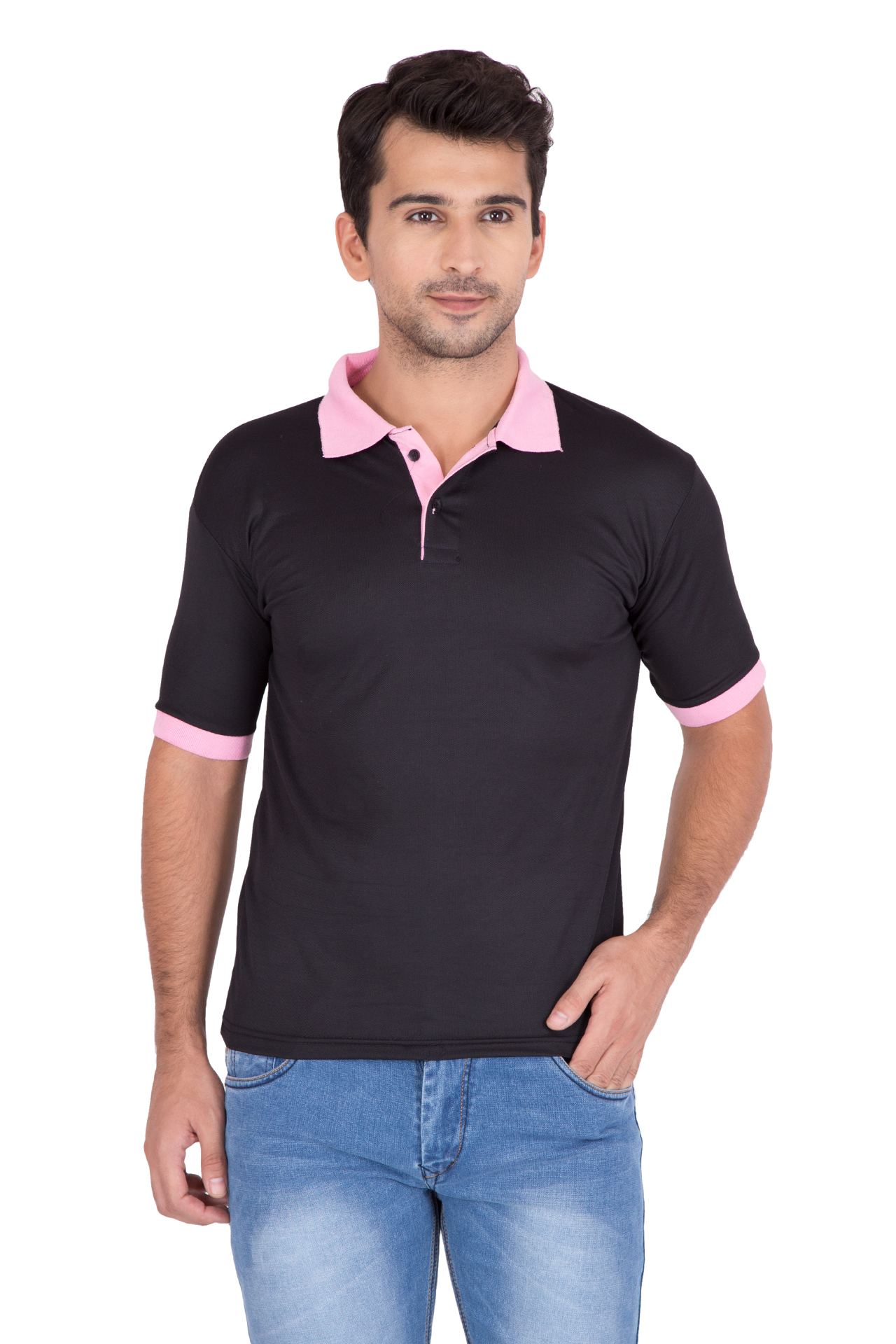 Buy Concepts Black Polo with Pink detailing Online @ ₹299 from ShopClues