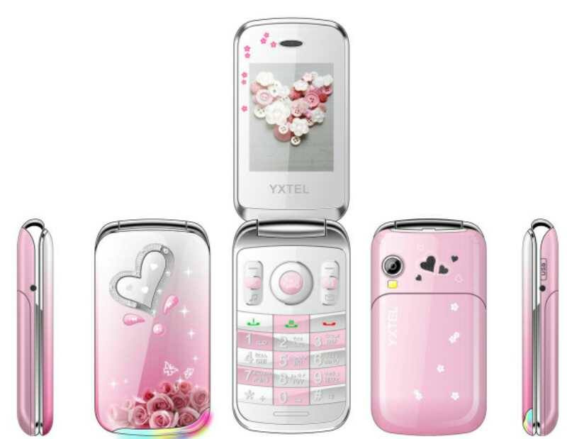 Buy Yxtel W666 Dual sim Flip Mobile design for Girls (Pink) Online ...