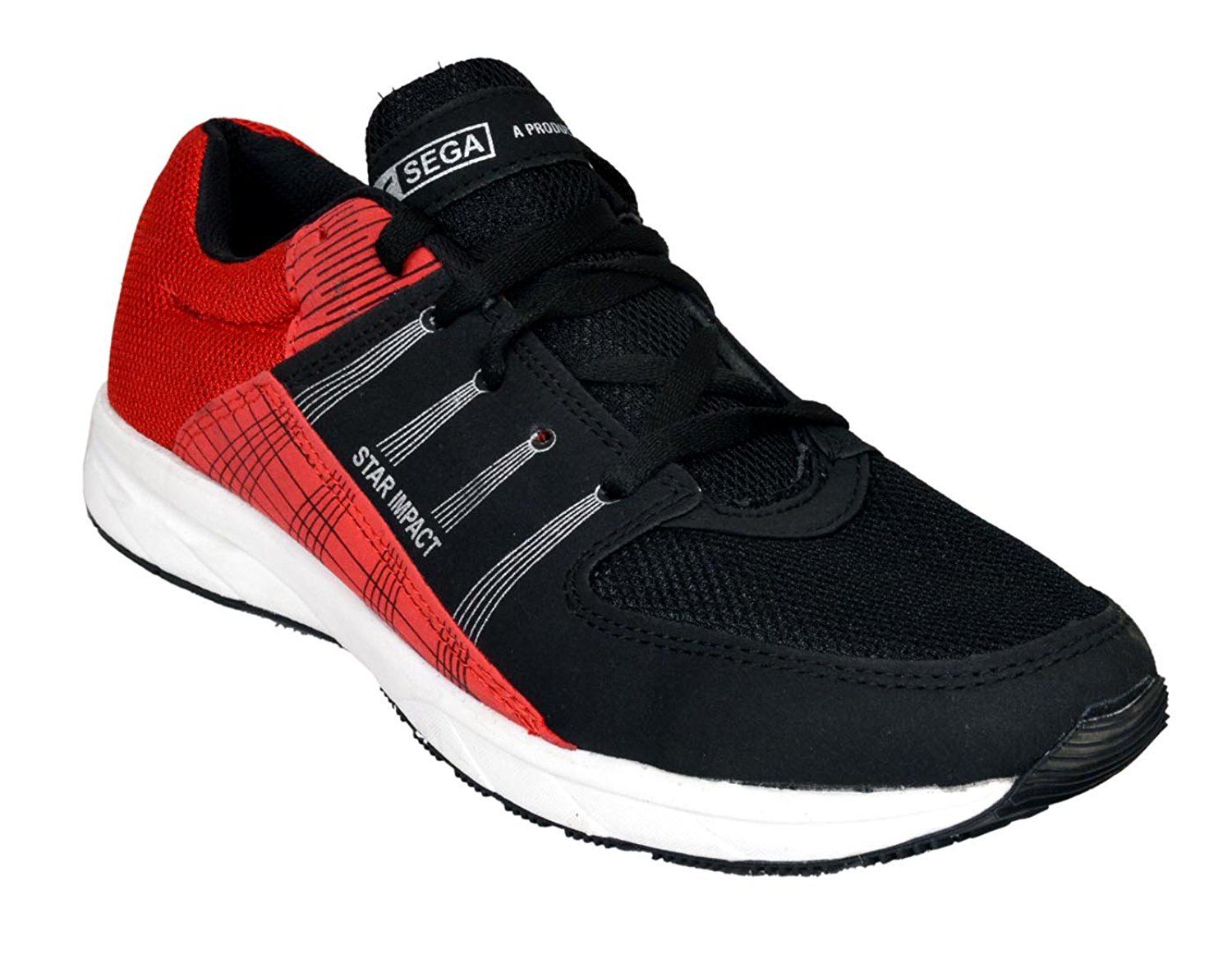 Buy SEGA Techno Red/Black Running Shoes Online @ ₹1199 from ShopClues