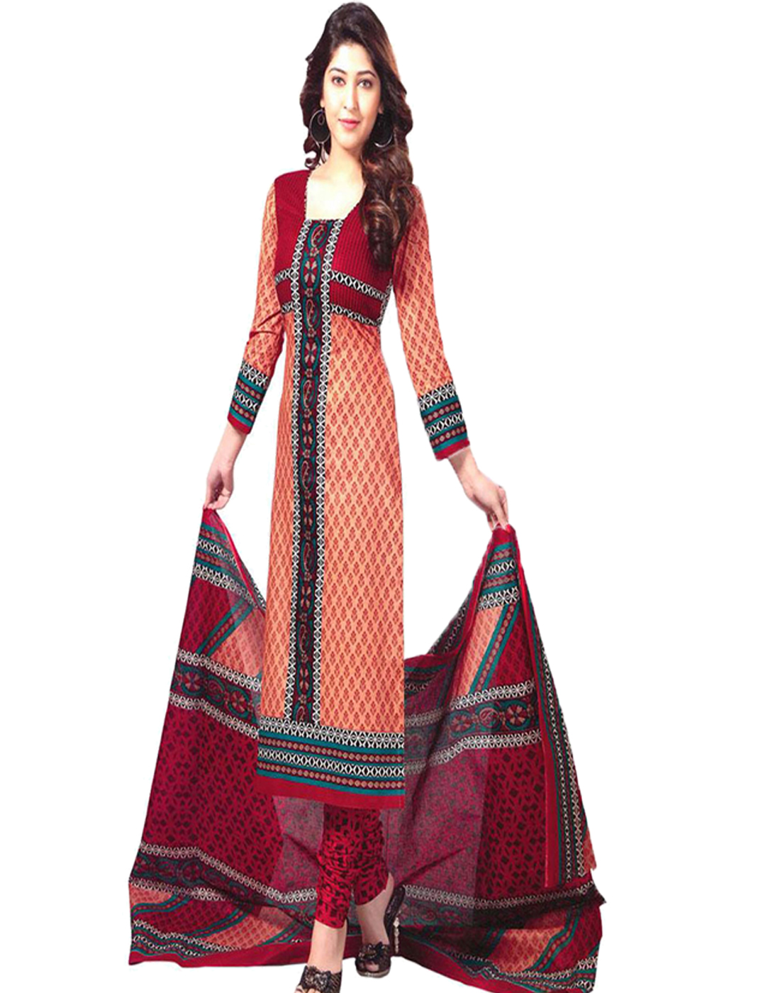 cotton printed churidar