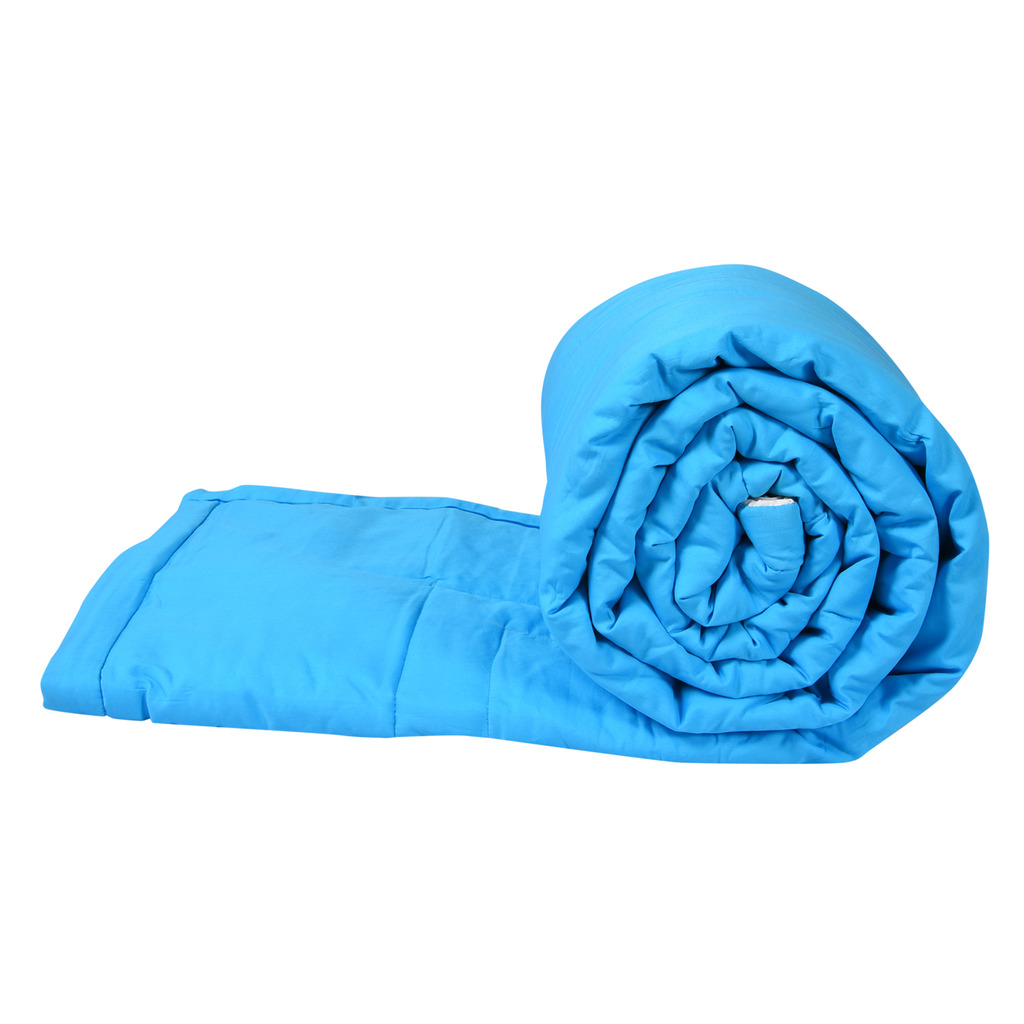 Buy Just Linen 200 TC 100 Cotton Percale Stripes, Aqua Blue Color